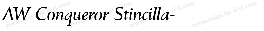 AW Conqueror Stincilla字体转换